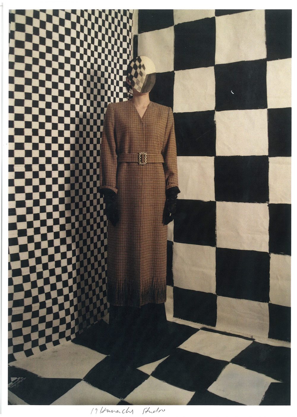 CLASSIC No_6 Metal fringed Check Long coat