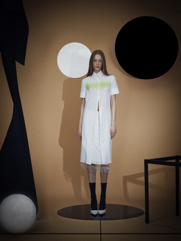 Hand-Paitned Shirted Dress