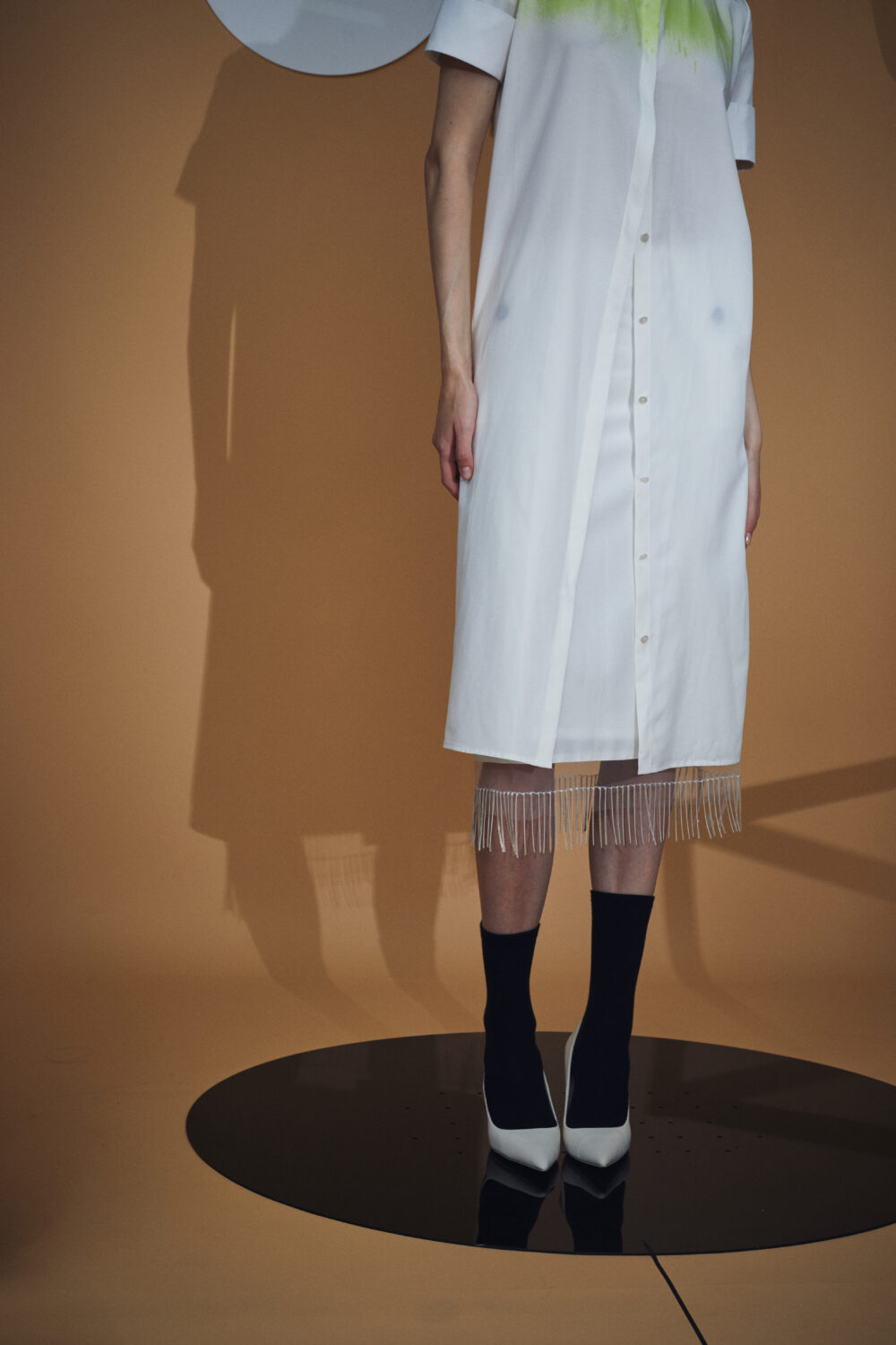 Hand-Paitned Shirted Dress